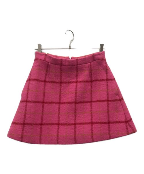 patou（パトゥ）Patou (パトゥ) high-waisted check skirt ピンク サイズ:S（36）の古着・服飾アイテム