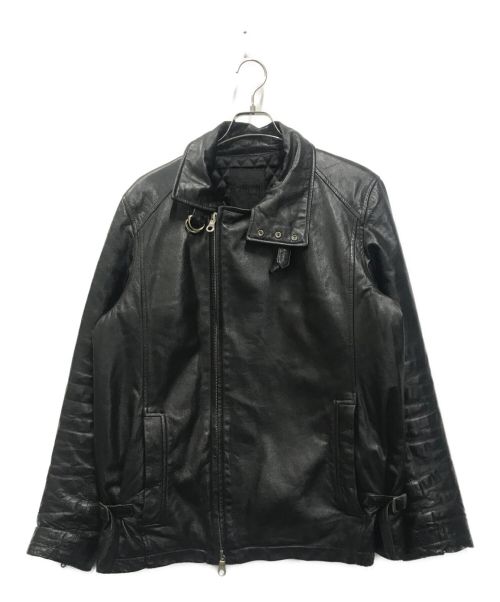 stussy（ステューシー）stussy (ステューシー) COW LEATHER DOUBLE RIDERS JACKET ブラック サイズ:Lの古着・服飾アイテム