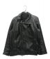 stussy（ステューシー）の古着「COW LEATHER DOUBLE RIDERS JACKET」｜ブラック