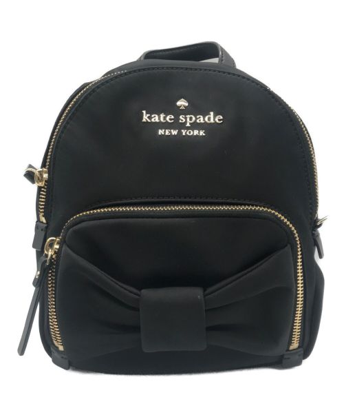 Kate Spade（ケイトスペード）Kate Spade (ケイトスペード) ナイロンリボンリュック ブラックの古着・服飾アイテム