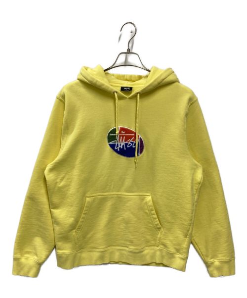 stussy（ステューシー）stussy (ステューシー) OVAL LOGO HOODIE イエロー サイズ:Mの古着・服飾アイテム