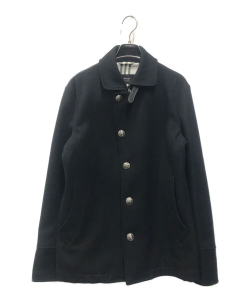 BURBERRY BLACK LABEL（バーバリーブラックレーベル）BURBERRY BLACK LABEL (バーバリーブラックレーベル) ウールショートコート ブラック サイズ:Lの古着・服飾アイテム