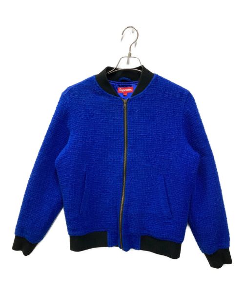 SUPREME（シュプリーム）Supreme (シュプリーム) BOUCLE VARSITY JACKET ブルー サイズ:Sの古着・服飾アイテム