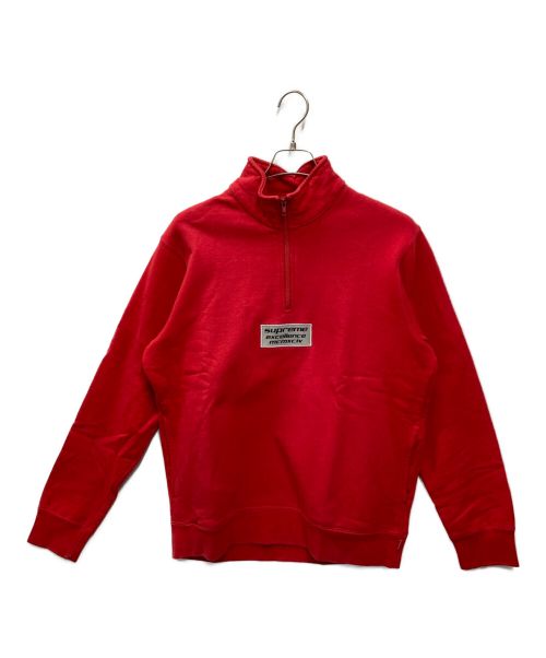 SUPREME（シュプリーム）Supreme (シュプリーム) Excellence MCMXCIV Half Zip Sweat レッド サイズ:Mの古着・服飾アイテム