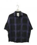 SHAREEFシャリーフ）の古着「AME CHECK S/S BIG SHIRTS」｜ネイビー