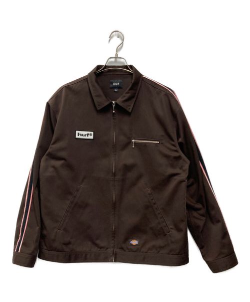 HUF（ハフ）HUF (ハフ) Dickies (ディッキーズ) Eisenhower jacket ブラウン サイズ:Lの古着・服飾アイテム