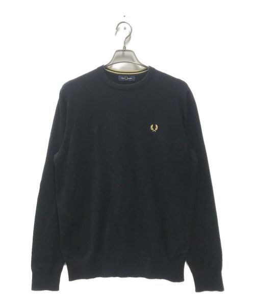 FRED PERRY（フレッドペリー）FRED PERRY (フレッドペリー) Classic Crew Neck Jumper ブラック サイズ:Lの古着・服飾アイテム