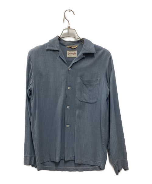 STRAD-O-FLAN（-）STRAD-O-FLAN (-) オープンカラーシャツ ブルー サイズ:Sの古着・服飾アイテム
