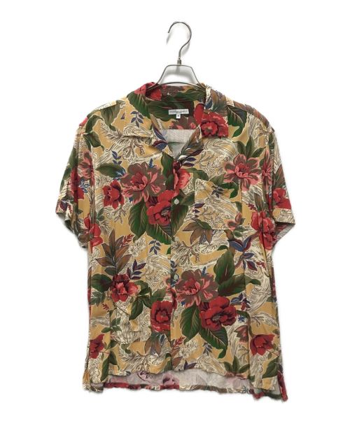 Engineered Garments（エンジニアド ガーメンツ）Engineered Garments (エンジニアド ガーメンツ) Camp Shirt-Hawaiian Rayon Floral ベージュ×レッド サイズ:Mの古着・服飾アイテム