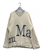 martinkimマーティンキム）の古着「MATIN BIG LOGO STITCH KNIT PULLOVER」｜アイボリー