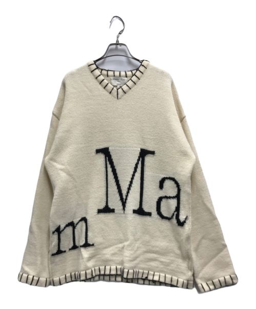 martinkim（マーティンキム）martinkim (マーティンキム) MATIN BIG LOGO STITCH KNIT PULLOVER アイボリー サイズ:FREEの古着・服飾アイテム