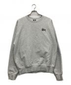 stussyステューシー）の古着「BASIC STUSSY CREW SWEAT」｜グレー