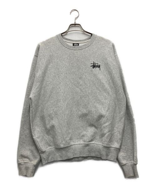 stussy（ステューシー）stussy (ステューシー) BASIC STUSSY CREW SWEAT グレー サイズ:Mの古着・服飾アイテム