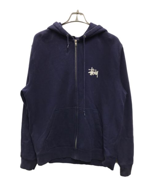 stussy（ステューシー）stussy (ステューシー) バックプリントジップパーカー パープル サイズ:Lの古着・服飾アイテム