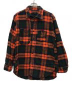 Engineered Garmentsエンジニアド ガーメンツ）の古着「WORK SHIRT COTTON TWILL PLAID」｜オレンジ×グリーン