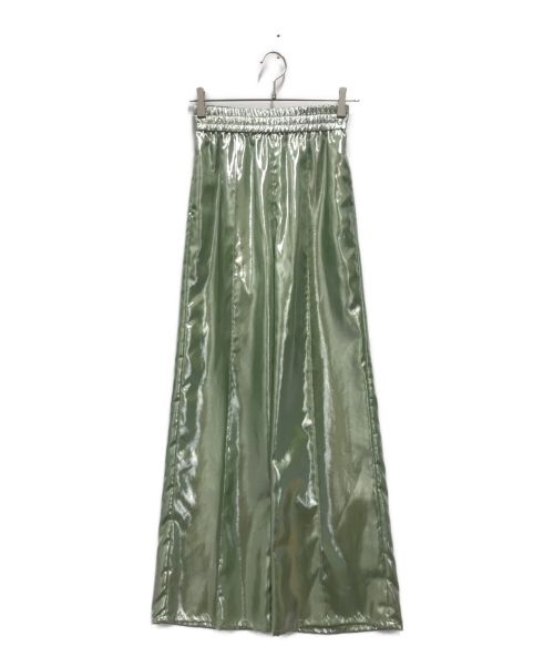 NOUNLESS（ナウンレス）NOUNLESS (ナウンレス) SHINY EASY PANTS MATCHA サイズ:Sの古着・服飾アイテム