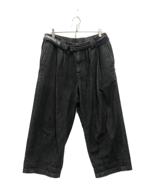 TIGHTBOOTH PRODVCTION（タイトブースプロダクション）TIGHTBOOTH PRODVCTION (タイトブースプロダクション) DENIM BAGGY SLACKS ブラック サイズ:XLの古着・服飾アイテム