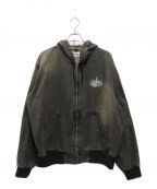 90909090）の古着「King Logo Vintage Denim Hoodie」｜ブラウン