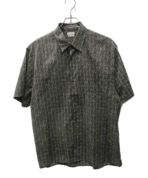 STEVEN ALAN（スティーブンアラン）STEVEN ALAN (スティーブンアラン) CELL/PRINT REGULAR COLLAR SHORT SLEEVE SHIRT BOX -LOOSE カーキ サイズ:Mの古着・服飾アイテム