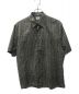 STEVEN ALAN（スティーブンアラン）の古着「CELL/PRINT REGULAR COLLAR SHORT SLEEVE SHIRT BOX -LOOSE」｜カーキ