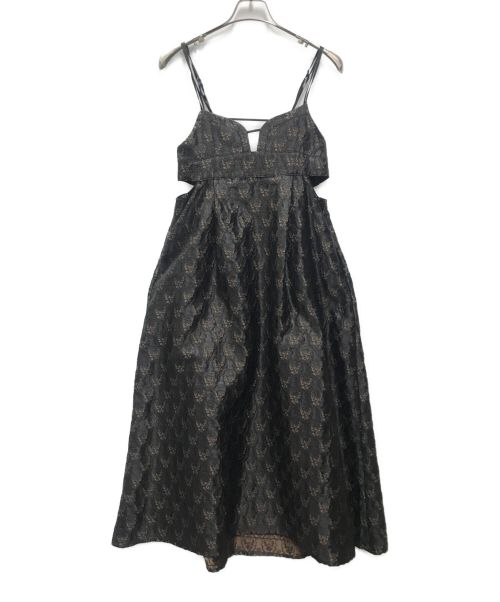 ANOGH（アノフ）ANOGH (アノフ) JACQUARD CAMISOLE DRESS ブラウン サイズ:FREEの古着・服飾アイテム