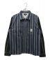 stussy（ステューシー）の古着「Mix Stripe Zip Up Work」｜ブルー