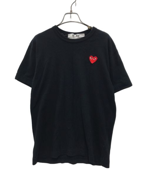 PLAY COMME des GARCONS（プレイ コムデギャルソン）PLAY COMME des GARCONS (プレイ コムデギャルソン) ハートワッッペンTシャツ ブラック サイズ:Lの古着・服飾アイテム