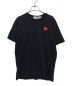 PLAY COMME des GARCONS（プレイ コムデギャルソン）の古着「ハートワッッペンTシャツ」｜ブラック