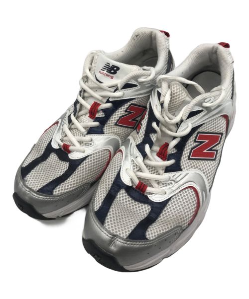 NEW BALANCE（ニューバランス）NEW BALANCE (ニューバランス) ローカットスニーカー ホワイト×レッド サイズ:28cmの古着・服飾アイテム