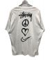 NIKE (ナイキ) stussy (ステューシー) Peace Love Swoosh T-shirt ホワイト サイズ:XL：10000円