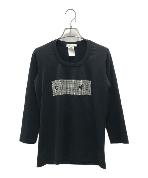 CELINE（セリーヌ）CELINE (セリーヌ) ライトストーンボックスロゴカットソー ブラック サイズ:Mの古着・服飾アイテム