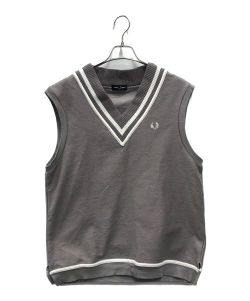 FRED PERRY（フレッドペリー）FRED PERRY (フレッドペリー) TILDEN VEST グレー サイズ:Lの古着・服飾アイテム