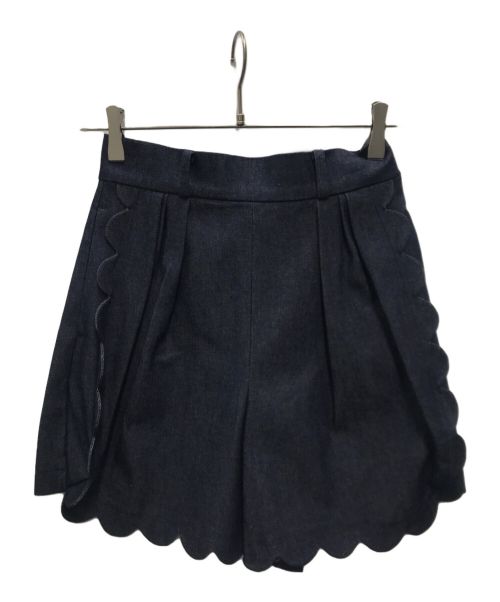 rosy monster（ロージーモンスター）rosy monster (ロージーモンスター) Denim Scallop Short Pants インディゴ サイズ:Sの古着・服飾アイテム