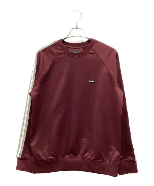 stussy（ステューシー）stussy (ステューシー) サイドラインクルーネックスウェット ボルドー サイズ:Mの古着・服飾アイテム