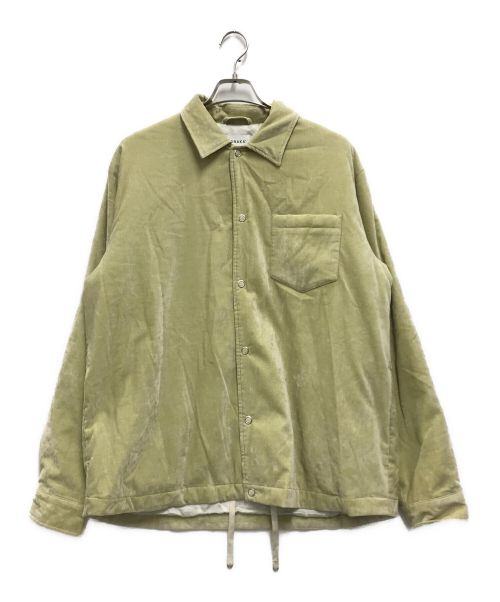 TANAKA（タナカ）TANAKA (タナカ) PADDED COACH SHIRTS ライム サイズ:Mの古着・服飾アイテム