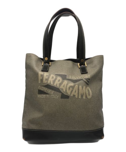 Ferragamo（フェラガモ）Ferragamo (フェラガモ) トートバッグ オリーブの古着・服飾アイテム
