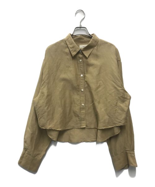 IENA（イエナ）IENA (イエナ) ラミーリヨセルショートシャツ ベージュ サイズ:38の古着・服飾アイテム