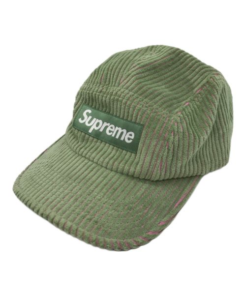 SUPREME（シュプリーム）Supreme (シュプリーム) 2Tone Corduroy Camp Cap グリーン サイズ:26㎝の古着・服飾アイテム