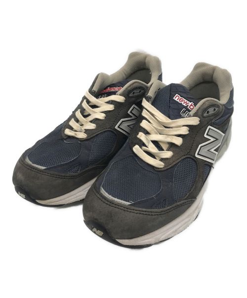 NEW BALANCE（ニューバランス）NEW BALANCE (ニューバランス) ローカットスニーカー ネイビー×ブラウン サイズ:26.5cmの古着・服飾アイテム