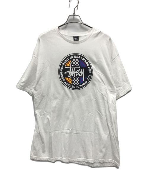 stussy（ステューシー）stussy (ステューシー) Built In USA Dot Tee ホワイト サイズ:XXLの古着・服飾アイテム