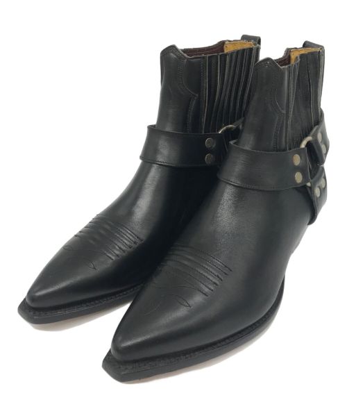 ADAMS BOOTS（アダムスブーツ）ADAMS BOOTS (アダムスブーツ) プルアップレザーショートブーツ ブラック サイズ:7の古着・服飾アイテム