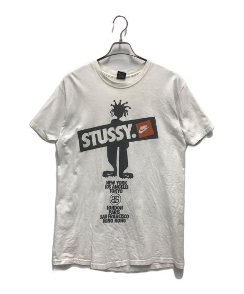 stussy（ステューシー）stussy (ステューシー) NIKE (ナイキ) プリントTシャツ ホワイト サイズ:Mの古着・服飾アイテム