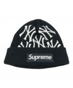 SUPREME×NEW YORK YANKEES×New Eraシュプリーム×ニューヨークヤンキース×ニューエラ）の古着「Box Logo Beanie」｜ネイビー