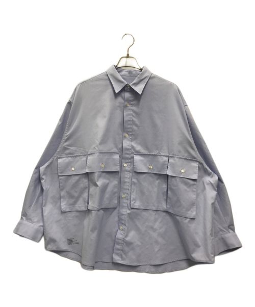 FreshService（フレッシュサービス）FreshService (フレッシュサービス) DRY OXFORD FLAP POCKET L/S SHIRT ブルー サイズ:記載なしの古着・服飾アイテム