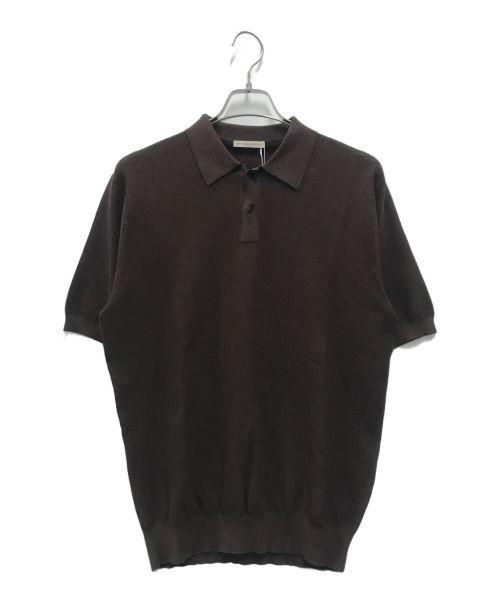 UNITED ARROWS（ユナイテッドアローズ）UNITED ARROWS (ユナイテッドアローズ) カノコ ポロシャツ COZY ブラウン サイズ:Lの古着・服飾アイテム