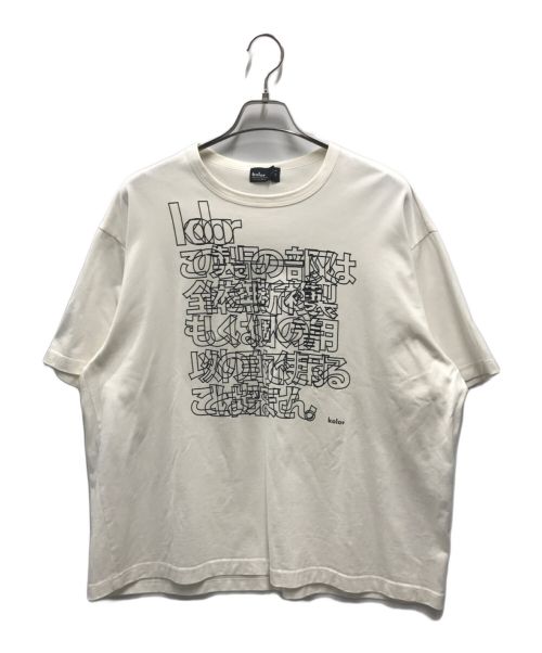 kolor/BEACON（カラービーコン）kolor/BEACON (カラービーコン) クリアコットン T-SHIRT ホワイト サイズ:3の古着・服飾アイテム