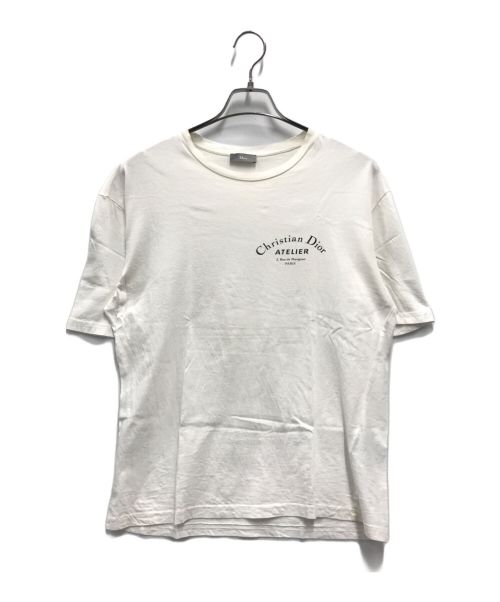 Christian Dior（クリスチャン ディオール）Christian Dior (クリスチャン ディオール) アトリエ ロゴ プリント Tシャツ ホワイト サイズ:Mの古着・服飾アイテム