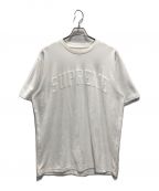 SUPREMEシュプリーム）の古着「Chenille Arc Logo S/S Top」｜ホワイト