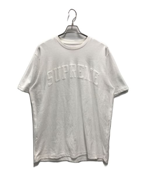 SUPREME（シュプリーム）Supreme (シュプリーム) Chenille Arc Logo S/S Top ホワイト サイズ:Lの古着・服飾アイテム