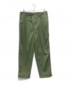 WEWILLウィーウィル）の古着「DOUBLE TUCK SLACKS」｜カーキ